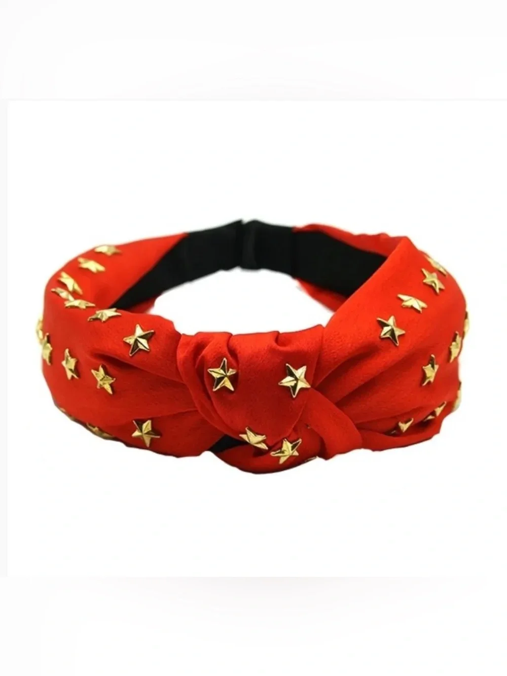 Red Star Studded Knot Headband